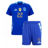 Camiseta Argentina Lautaro Martinez #22 Visitante Equipación para niños Copa America 2024 manga corta (+ pantalones cortos)